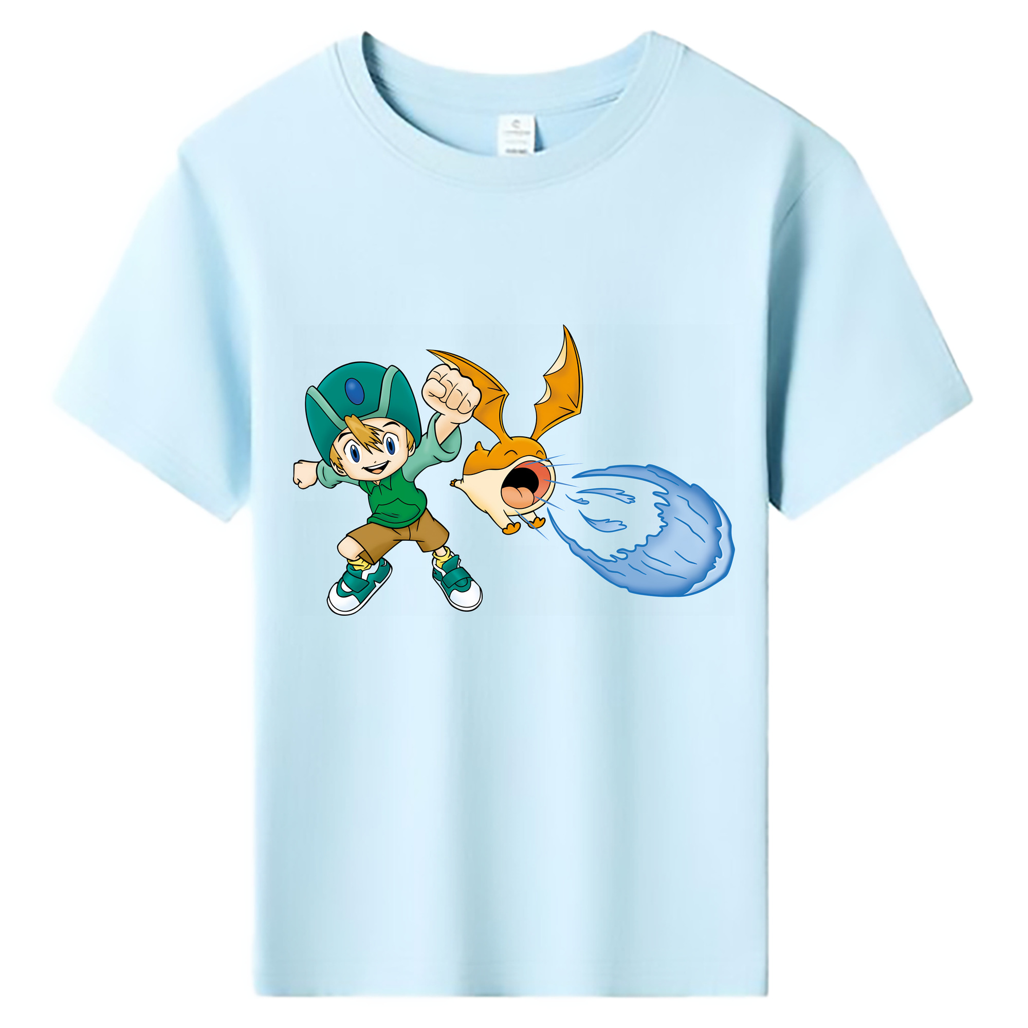 （画像用） Digimon デジタルモンスター/デジモン 綿100％キッズTシャツ（フロントプリント）